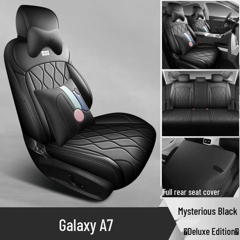 Всесезонные кожаные чехлы на сиденья Geely Galaxy A7, Полное покрытие