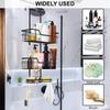 Metal 3 Tier Shower Hanging Basket Rustproof Shower Hanging Organizer Shelf with Soap Holder No Drill Over The Door Shower Caddy