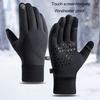 1 пара унисекс зимних перчаток для велоспорта с утолщенной плюшевой подкладкой, водонепроницаемые, с сенсорным экраном, ветрозащитные, с отличным сцеплением с ладонью, противоскользящие, для холодной погоды, перчатки для вождения