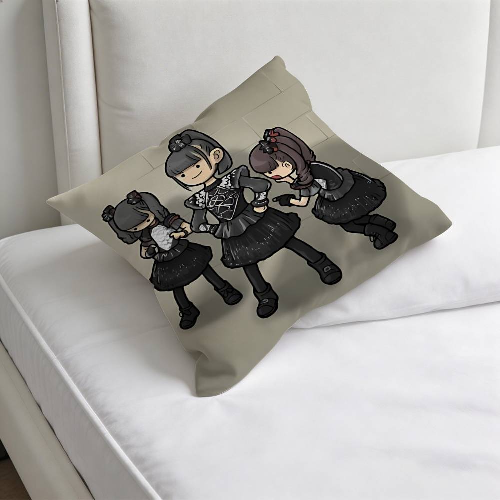 BBabymetal Metal Forth Decorative Square Pillow Cover Soft Comfortable Pillow Case Sofa Bed Home Decoration