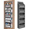 Over the Door Organizer Storage 5 Shelf Hanging Door Organizer with 5 Large Capacity Pockets for Bedroom Bathroom 1pcs