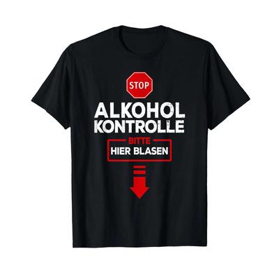 Alcohol Control Please Blow Funny T Shirt Vintage Comfortable Slightly Top For Everyday Wear Homme Stylish Graphic