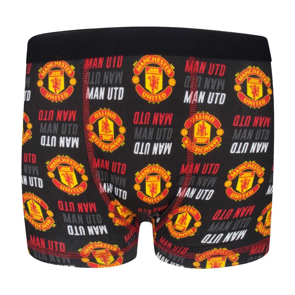 Manchester United FC Boys Crest Boxer Shorts (Pack of 3)