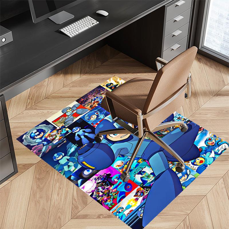 Cartoon Rockman Game Megaman1 Printed Absorbent Washable Carpet, Non-Slip Bathroom Mats, Kitchen Rugs, Yoga Mat,Living Room Entrance, Camping Picnic R