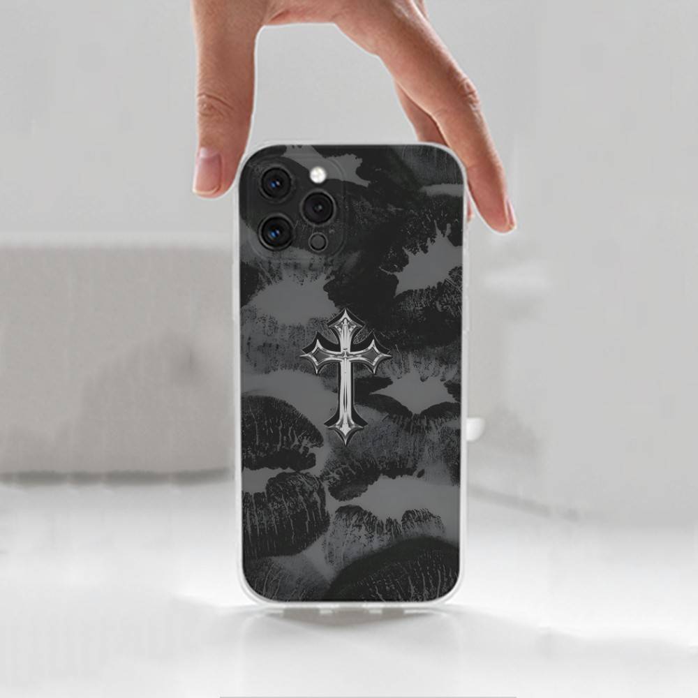 Cross Art Bible Christian  Case For iPhone 16,15,14,17,13,12,11 Plus,Pro,Max,XR,XS,X,7,8 Plus,SE,Mini,Transparent,Silicone