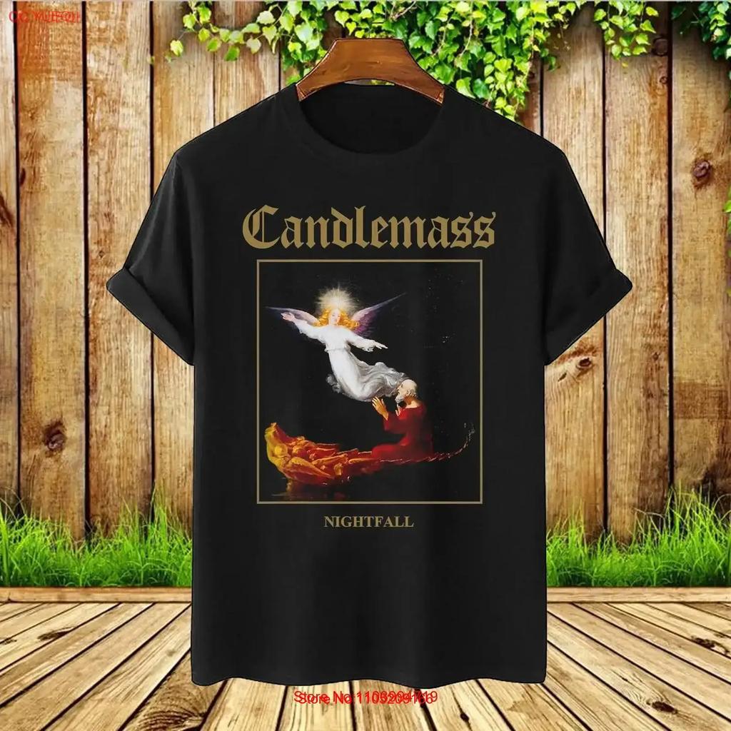 НОВЫЙ Candlemass Night Fall Для фанатов Черный размер S 5XL Футболка VC1213 винтажный Стиранный Унисекс Удобный Эластичный графический