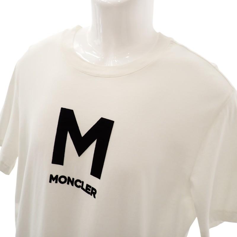 MONCLER  J20918C00018_89ANL L Short sleeve T-shirt white/White cotton/leather mens