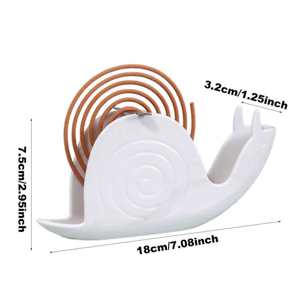 White Black Mosquito Coil Rack Snail Shape Incense Holder Shelf New Ash Storage Rack  Household