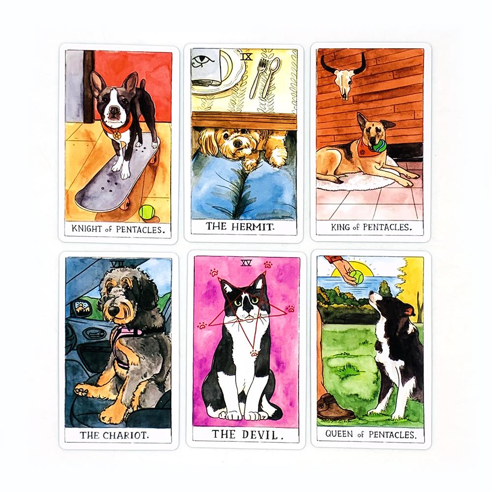 New Dog Tarot Deck A 78 Pcs Exquisite Cards Mystical Artwork, Durable & Portable, Perfect For Spiritual Guidance & Collectors