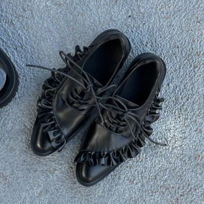 Весенняя классика Женская обувь Шнуровка Туфли на среднем каблуке Острый носок Массивные туфли-лодочки Дизайнерская Летняя 2025 Новинка Платье Mujer De Zapatillas