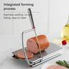 Cheese Slicer Board With Metal Blade Stainless Steel Cheese Cutter With Scale Incisive Cheese Slicer With Wood Handle Knife Fork