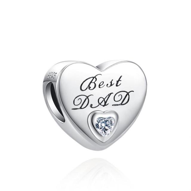 Новинка, лучший браслет для мамы, папы, дочки, сына, жены, брата, сердца, подвеска из бисера, подходит для оригинального модного браслета, ювелирные изделия своими руками, женские украшения