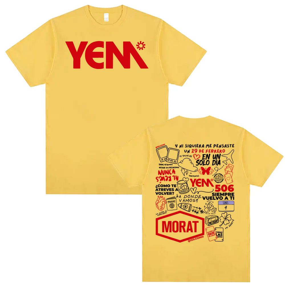 Band Morat Yem Album Print Graphic T-shirtsUnisex Harajuku High Street Hip Hop Classic T-shirt Oversized 100% Cotton T Shirt
