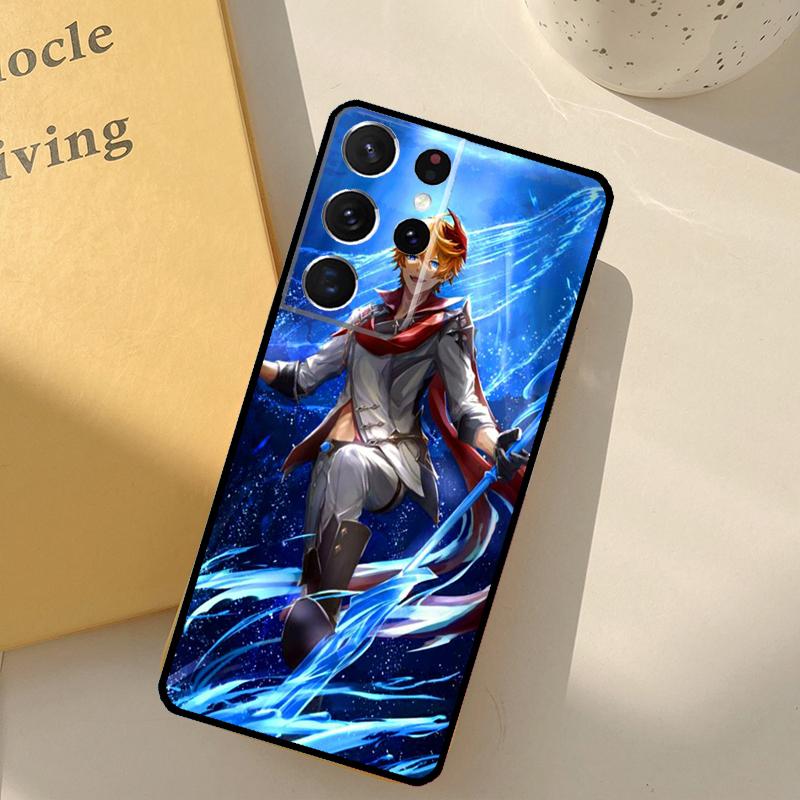Чехол для телефона Genshin Impact Тарталья для Samsung Galaxy S25 Ultra S20 S21 S22 S23 S24 S9 S10 Plus S25 FE Защитный корпус