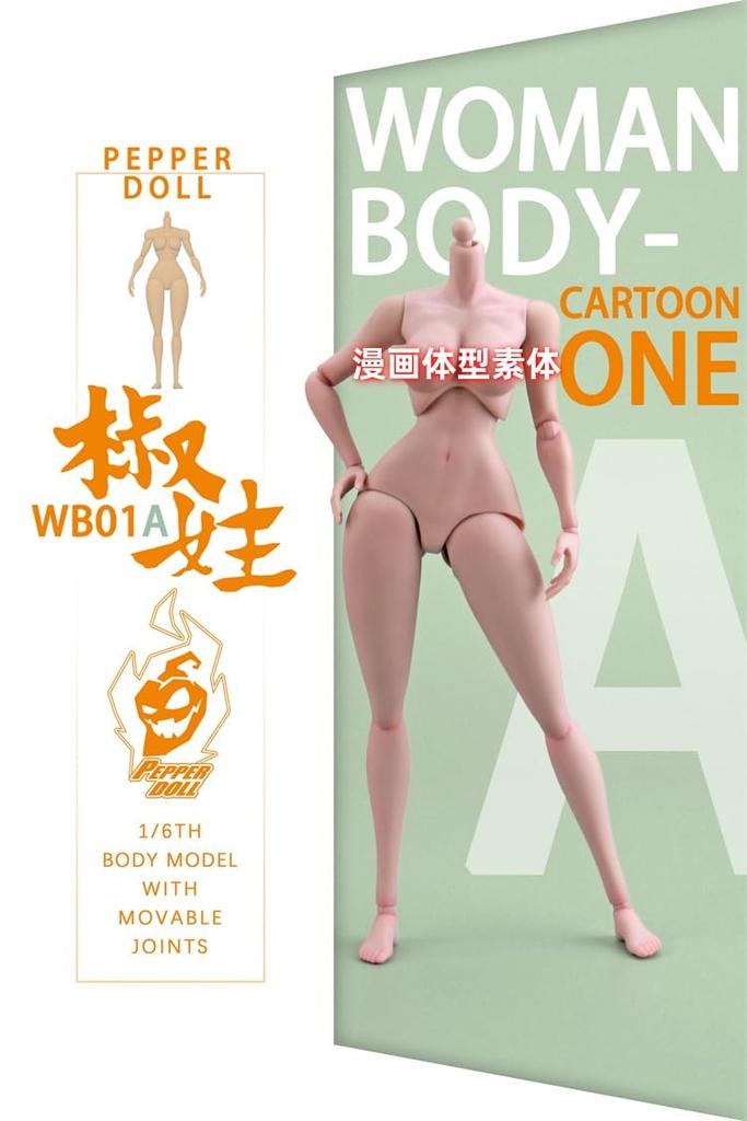 Toys & Hobbies [TOYBARJAPAN] 1/6 Scale Chili Toys WB01A PEPPER DOLL Comic Book Female Body for Action Figures