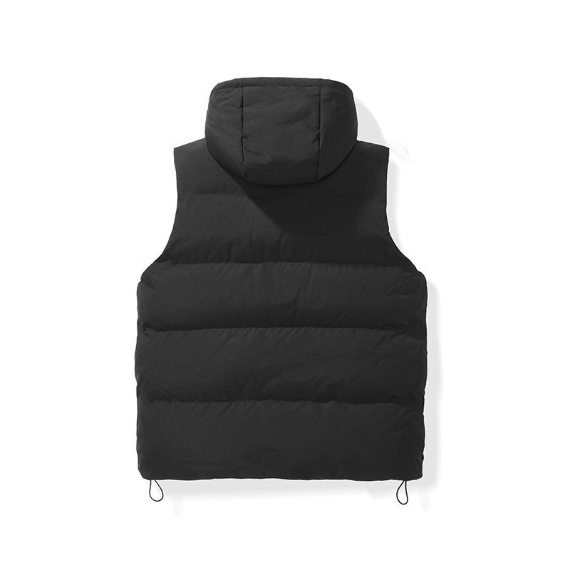 Высококачественный осенне-зимний теплый жилет с капюшоном для мужчин и женщин, одинаковый, повседневный, модный, утолщенный жилет без рукавов для мужчин