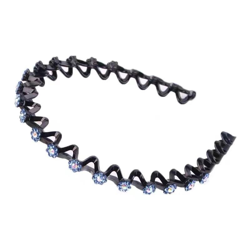 Fashion Pearl Non-Slip Rhinestone Hairbands Elastic Flower Women Hair Hoop Bands Headband Bezel Girls Hair Accessories Headdress