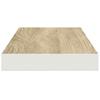 Vidaxl Półki Ścienne, 4 Szt., Kolor Dębu I Biel, 60X23,5X3,8 Cm, Mdf