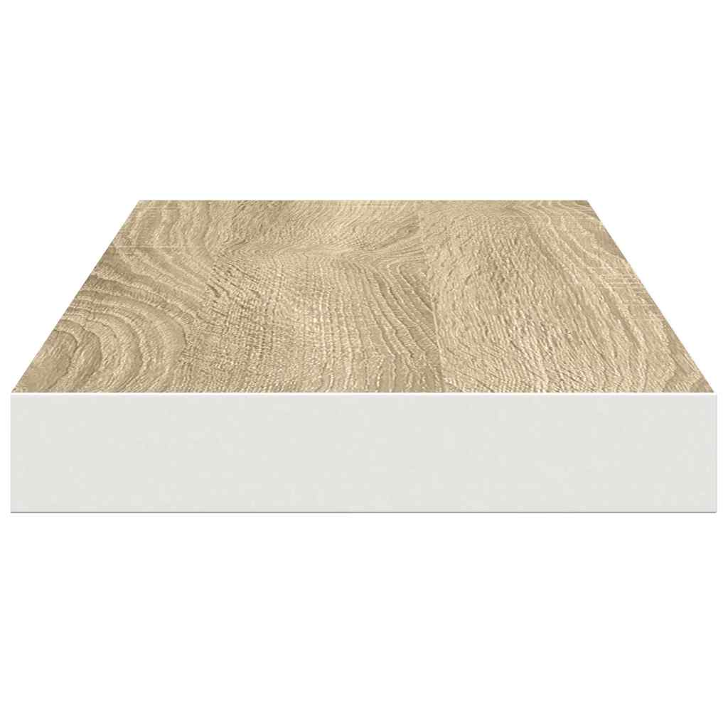 Vidaxl Półki Ścienne, 4 Szt., Kolor Dębu I Biel, 60X23,5X3,8 Cm, Mdf