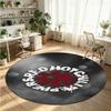 Red Hot Chili Peppers Printed Round Crystal Velvet Rug Soft Non Slip Floor Carpet For Bedroom Holiday Gift