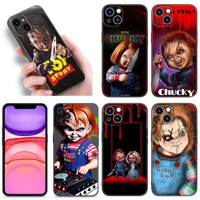 Чехол для телефона с изображением куклы Чаки из фильма ужасов для Apple iPhone 12 13 Mini 11 14 15 Pro Max 7 8 + X XR XS SE 2020 2022, черный силиконовый чехол