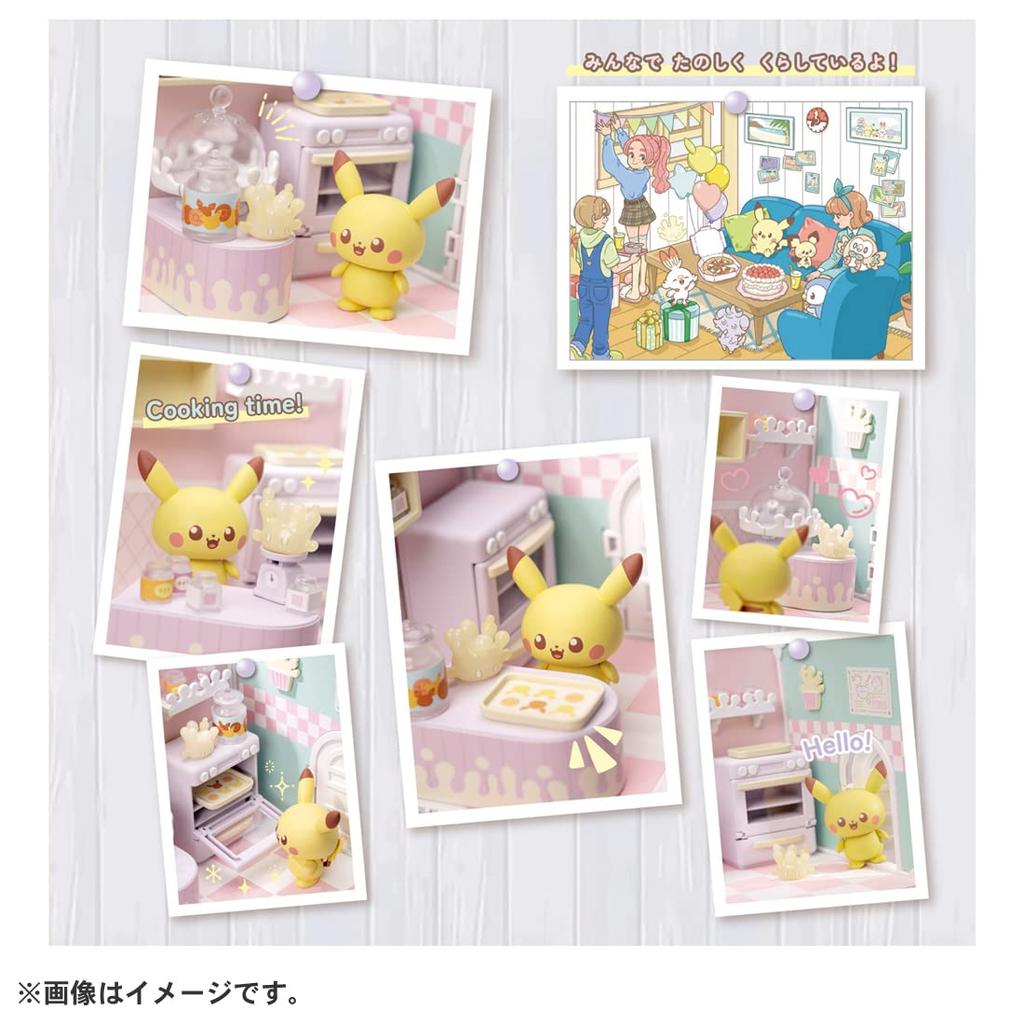 TAKARA TOMY Pokemon Poke Peace House Kitchen Mahomer Pikachu &