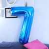 Vthoviwa 32 Inch Balloon Aluminum 3 Helium Balloons Number Balloon 3 Blue 0123456789 Birthday Carnival Decoration Anniversary Party Decoration Blue 3