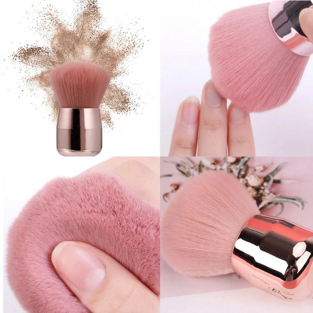 Portable Mushroom Powder Brush Soft Bristles Gel Dust Brush New Nail Dust Brush Manicure
