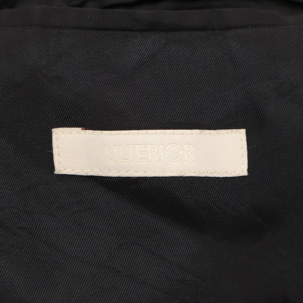 ULTERIOR 25AW Black Washed Wool Silk Stripe 2B Jacket Jacket 3 blackUsed