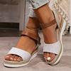 Мода 2024 Новые сандалии на танкетке Женские Летние Легкие Тренд Повседневные Туфли с открытым носком Женские Летние Сандалии на платформе и каблуке Обувь для женщин