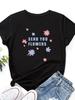 Футболка с принтом SEND YOU FLOWERS, женская, с коротким рукавом и круглым вырезом, свободная, летняя женская футболка, топы, Camisetas Mujer