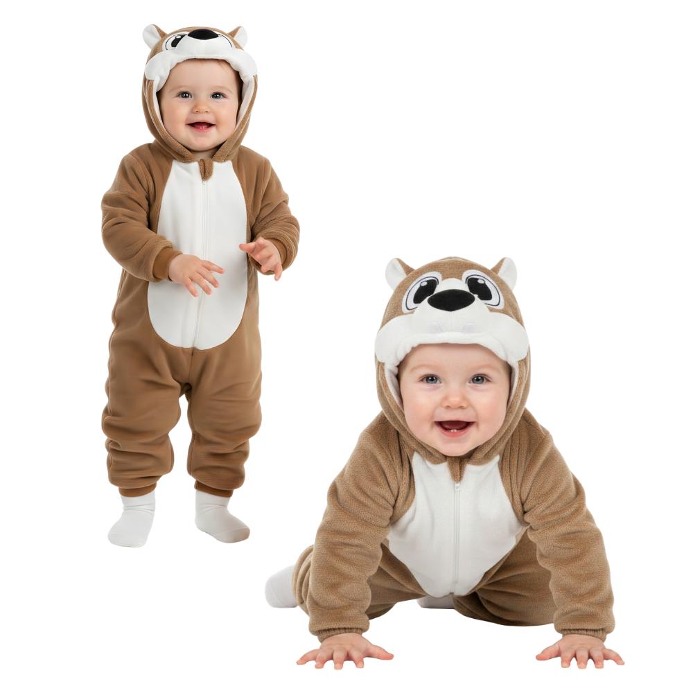 Brown Teddy Bear Onesie Pajamas Costume Baby 100: 84-92