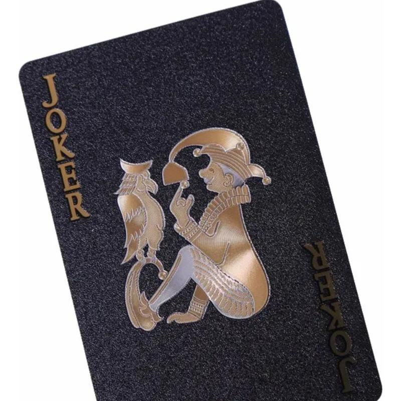 Водонепроницаемые игральные карты «Черное золото» премиум-класса для казино, элегантный дизайн, прочный ПВХ-материал, карты для покера для вечеринок.