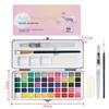 Mini-portable Solid Watercolor Pigment with Carrying Case Water Color Set  for Artists Painting