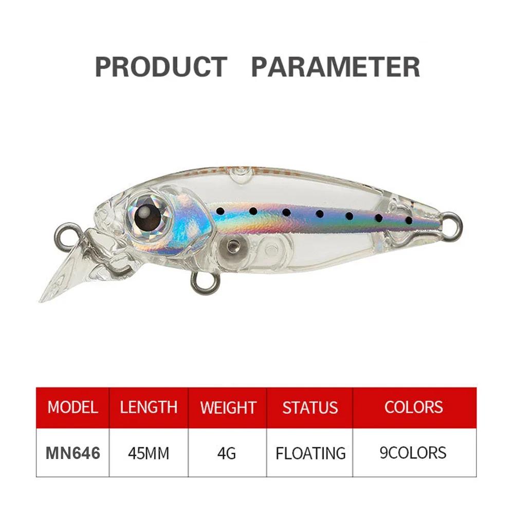 45mm 4g Underwater Minnow Stream Bait Lures Top Water Artificial Wobblers Crankbaits Hard Lures Fishing Accessories Easy To Use