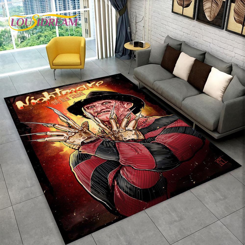 Коврик из мультфильма с персонажем фильма ужасов Чаки пила, ковер для гостиной, спальни, дивана, коврик для украшения, нескользящий напольный коврик