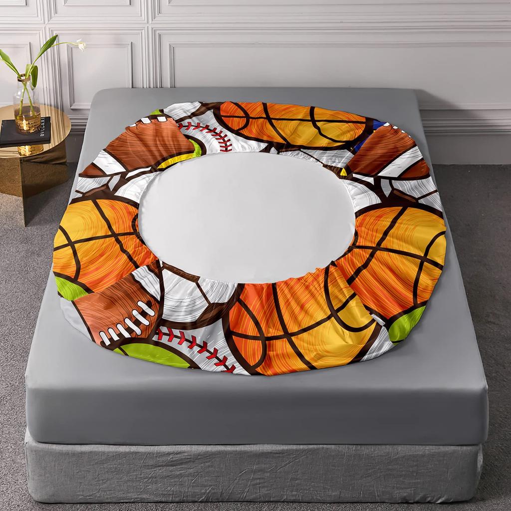 Спорт Баскетбол Футбол Бейсбол Узор Простынь Четырехпредметный Постельный Комплект Спальня Общежитие Постельные Принадлежности