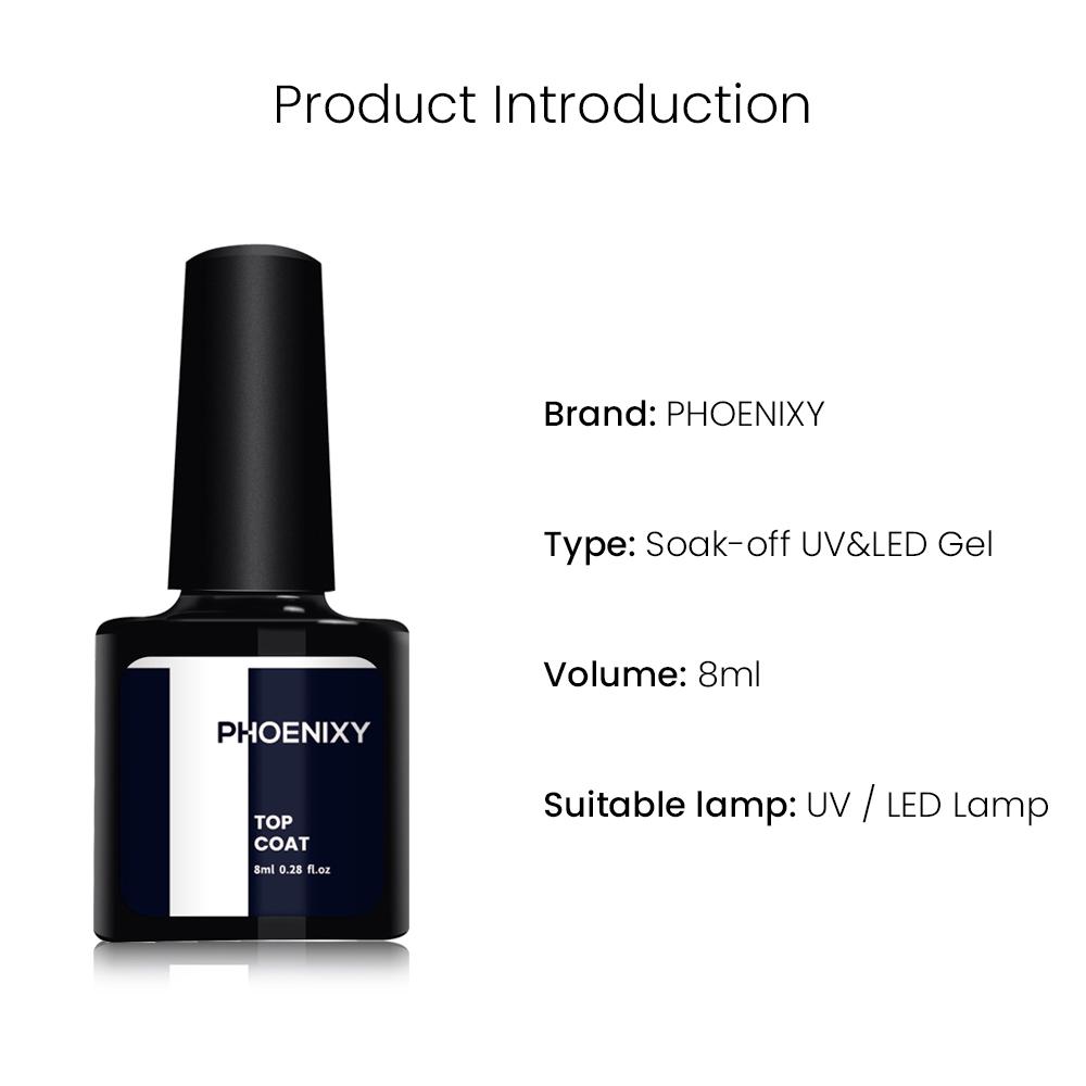 PHOENIXY 8 мл базовое верхнее покрытие матовое покрытие для сушки гель-лака инструменты для дизайна ногтей DIY принадлежности для ногтей в домашних условиях маникюрный салон