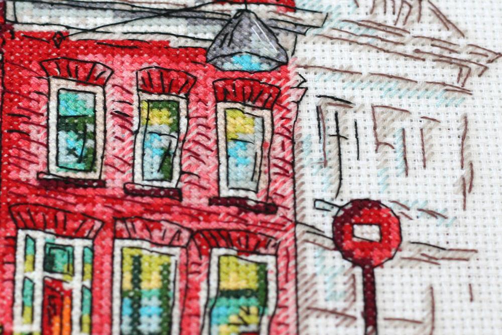 Cross Stitch Kit Abris Art Colored Town