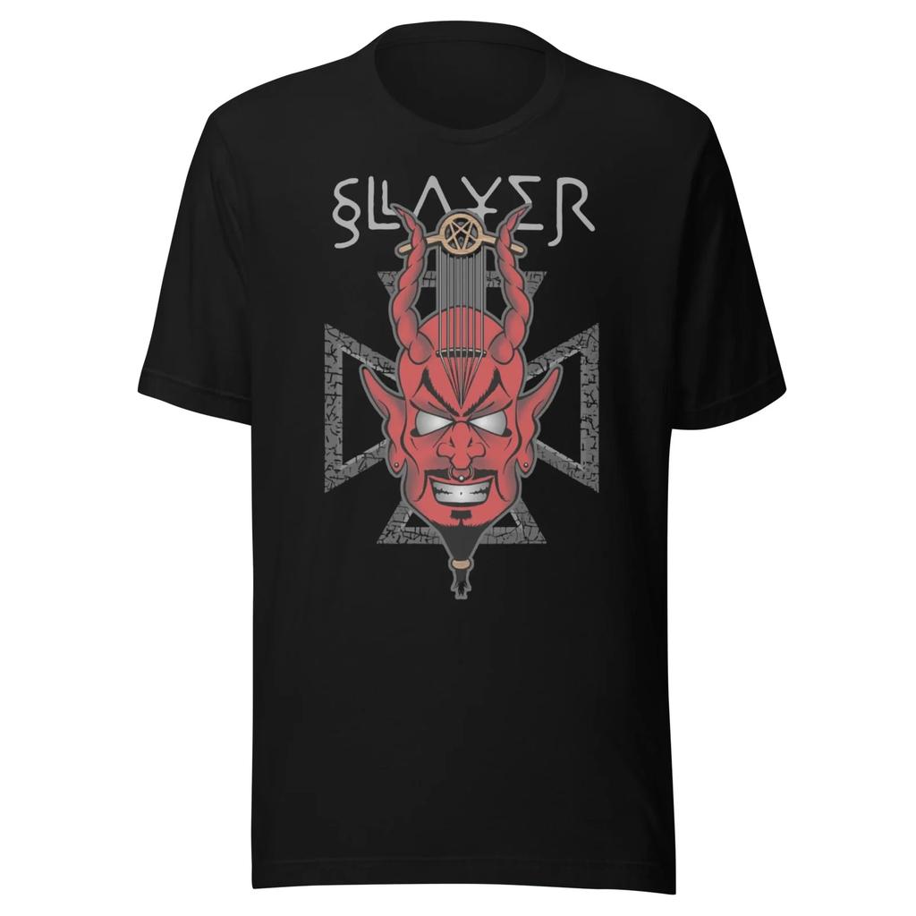 Slayer - Devil's Horns Vintage Jumbo Print T Shirt