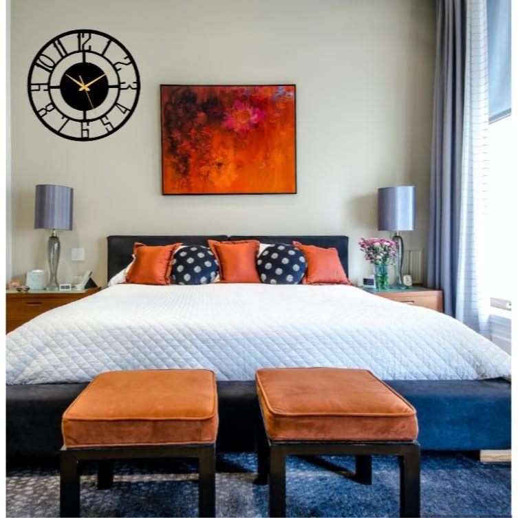 Деревянные настенные часы для гостиной, спальни, офиса, кухни, дома и прихожей, антикварные, большого размера, современные настенные часы для домашнего декора (Диаметр 30 см)