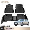 Индивидуальный ТПЭ коврик в салон автомобиля для MAZDA 3 2006-2012 11 10 09 08 07 Покрытие-коврик Водонепроницаемый Защита интерьера Аксессуары Запчасти