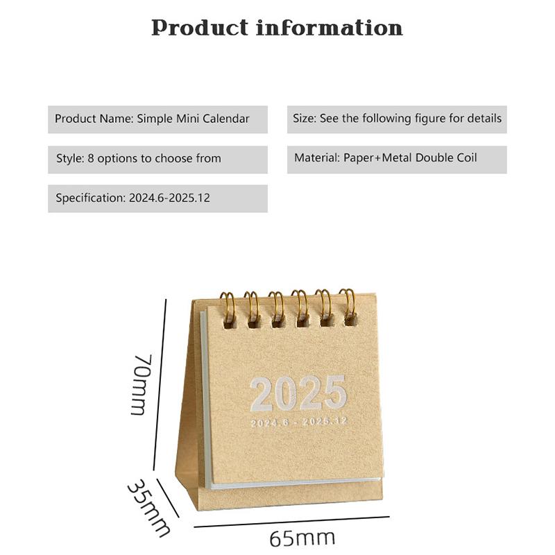 Творческий милый настольный календарь Мини ежедневный ежемесячный ежегодный планировщик Кавайный календарь Книга Управление временем Украшения для офисного стола Подарки