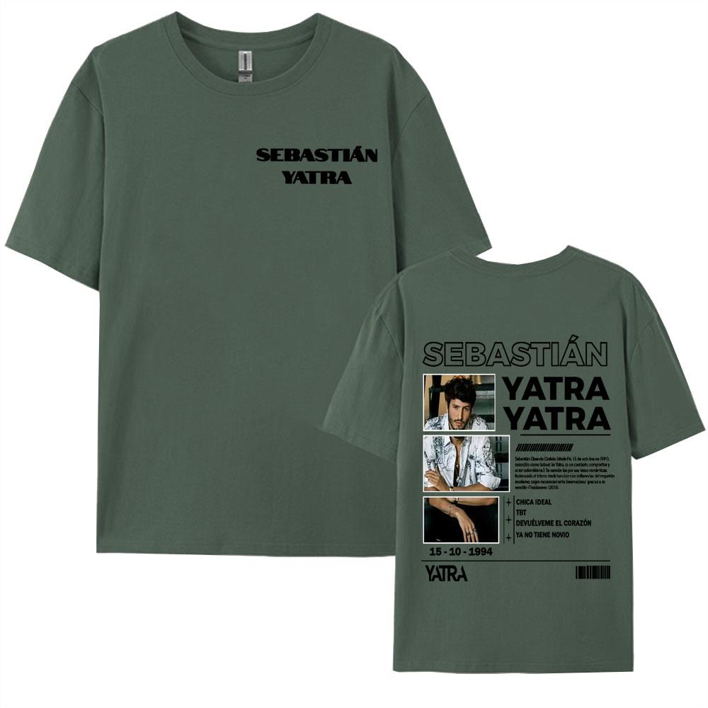 Singer SEBASTIAN YATRA Milagro 2025 Graphics Tshirts for Men Vintage Casual Comfort ONeck T Shirt Fashion Short Sleeve Tshirt