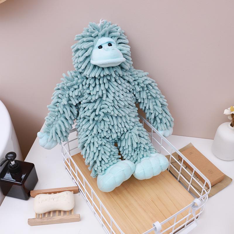 Cartoon Animal Shenier Hand Towel 2-in-1, Children and Adults Thick and Cute Hanging Hand Towel