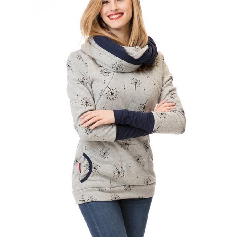 Толстовка для беременных и кормящих женщин, зимняя одежда для беременных, топы с капюшоном для грудного вскармливания, футболка, осенняя одежда