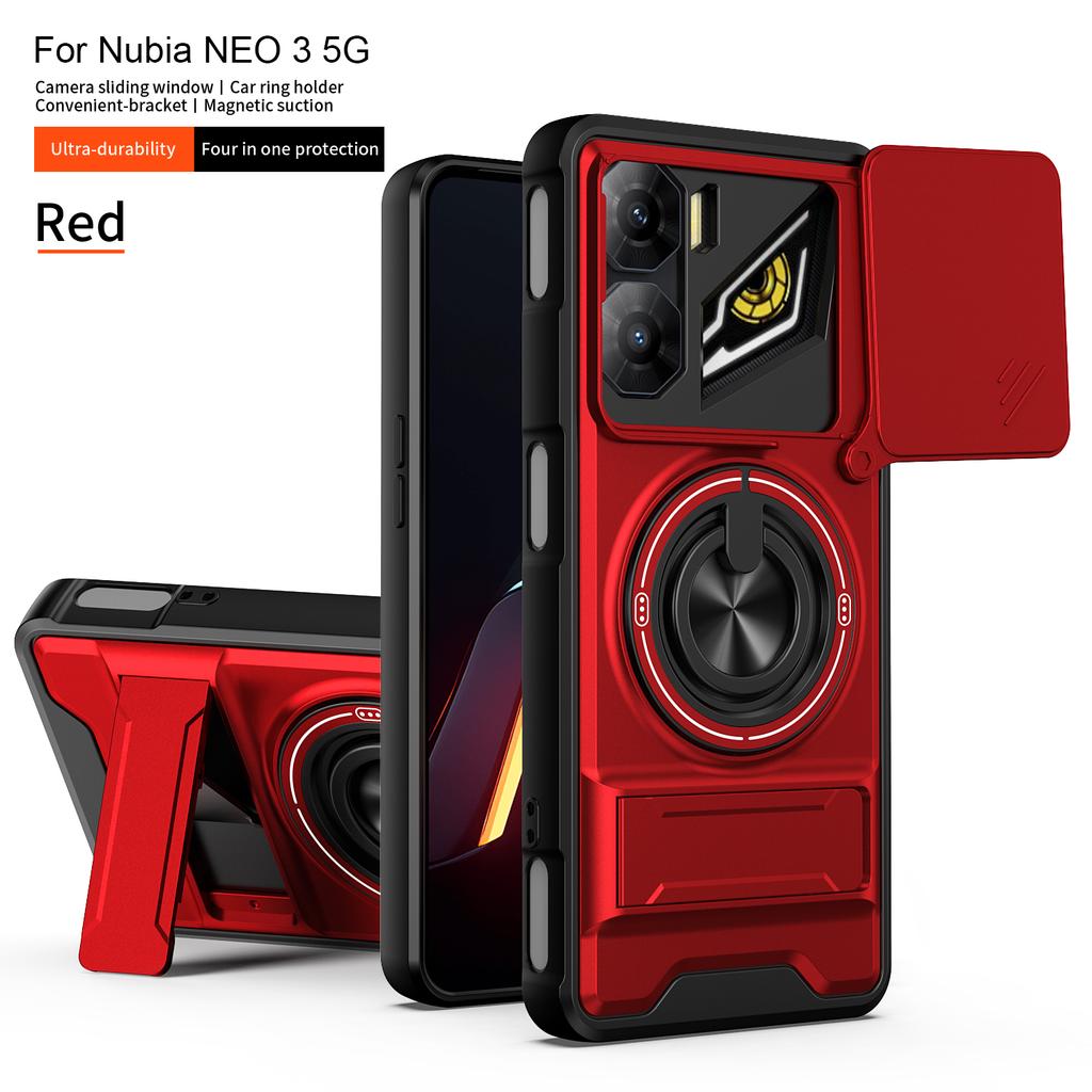 Для ZTE nubia Neo 3 Чехол ZTE nubia Neo 3 5G Обложка nubia Neo3 Магнитный держатель-книжка Magsafe Военная броня Защитная крышка для камеры