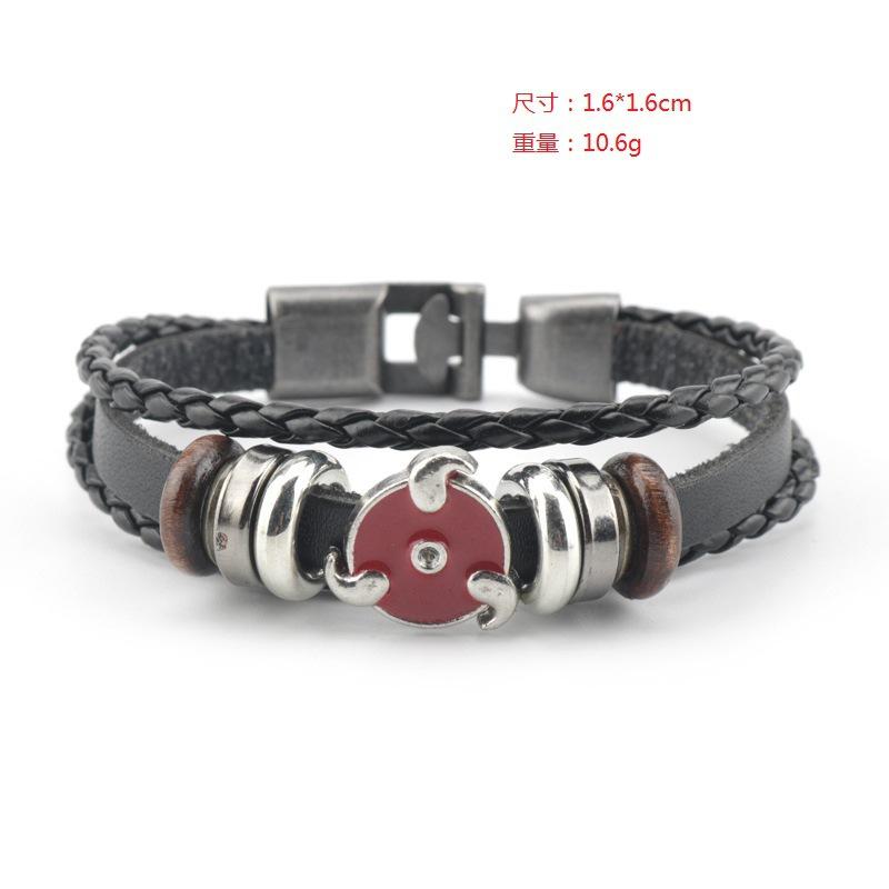 Аниме цельный пиратский браслет мультяшная экшн-кукла Lufei соломенная шляпа панк черный кожаный плетеный браслет игрушка подарок на день рождения