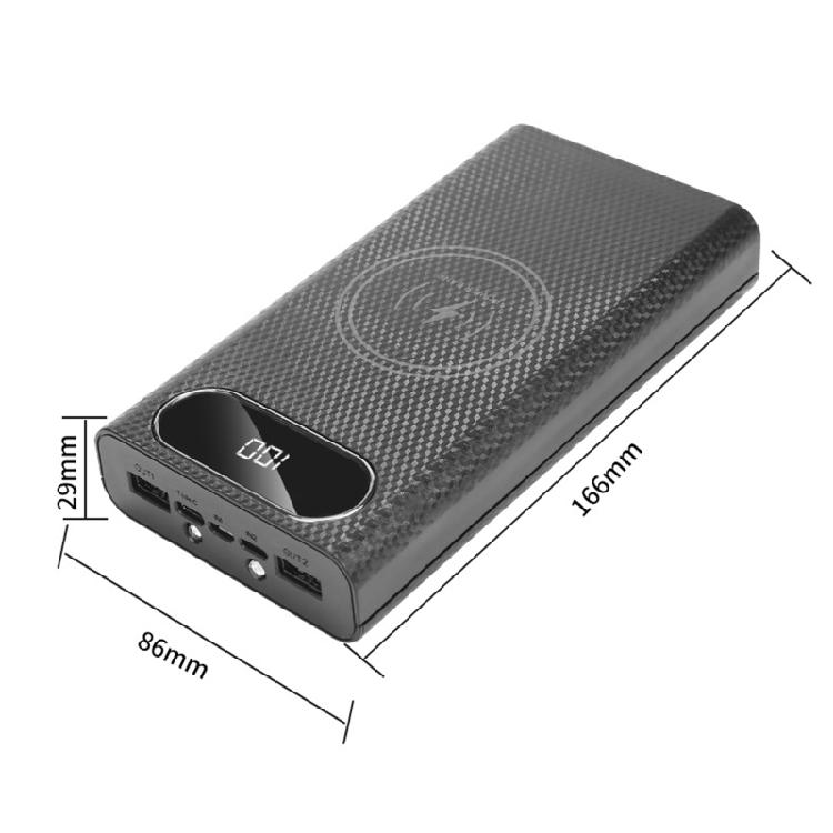 Съемный 5 Вт 10 Вт 22,5 В QC3.0 ЖК 6x21700 Аккумулятор для Корпуса Power Bank для Корпуса