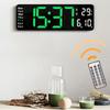 13 Inch Large Digital Wall Clock Remote Control TEMP Date Week Timing Countdown USB Powered Table Clock DST 2 Alarm LED Clock